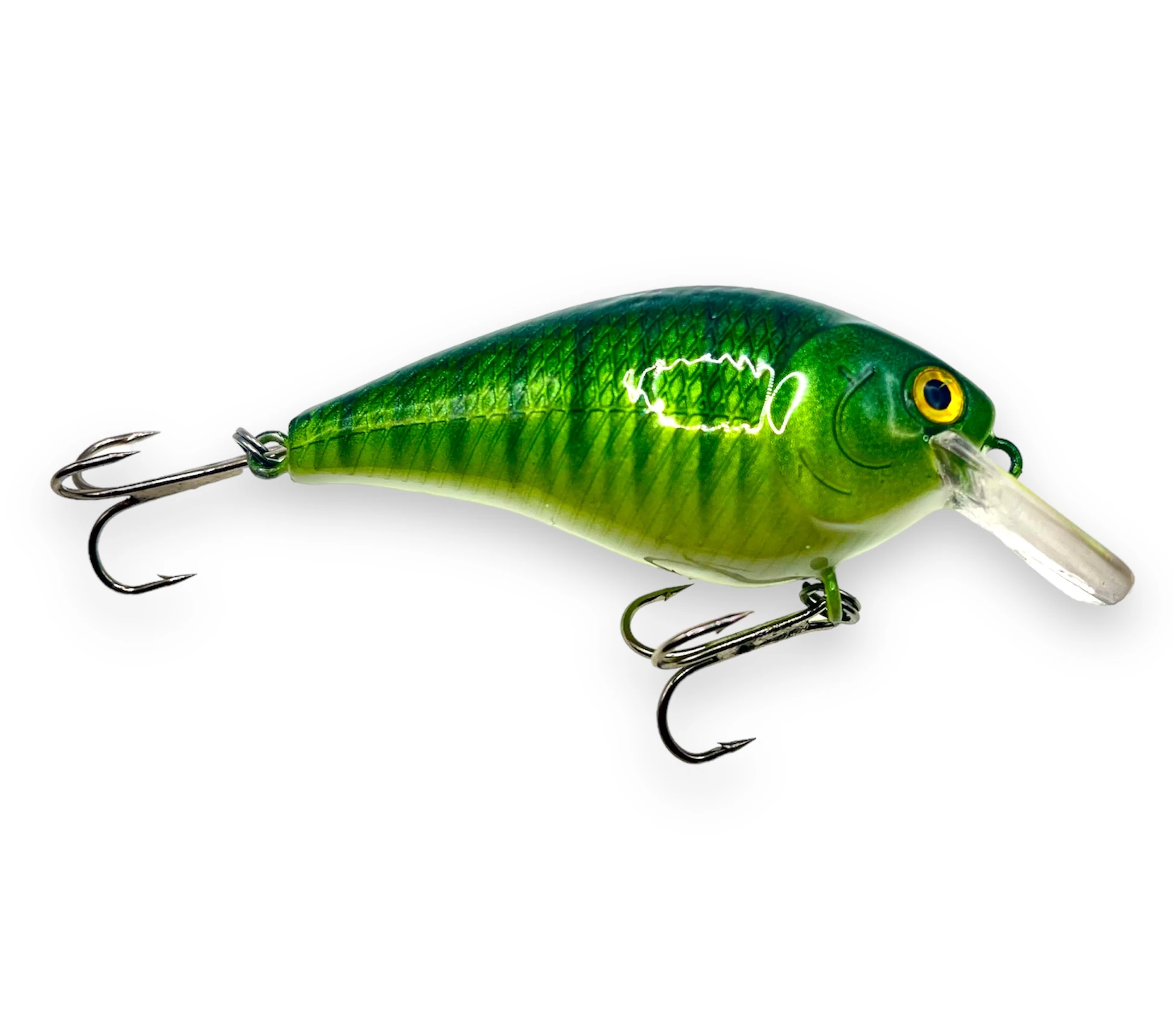 2.5" Square Bill - Emerald Tiger Side View