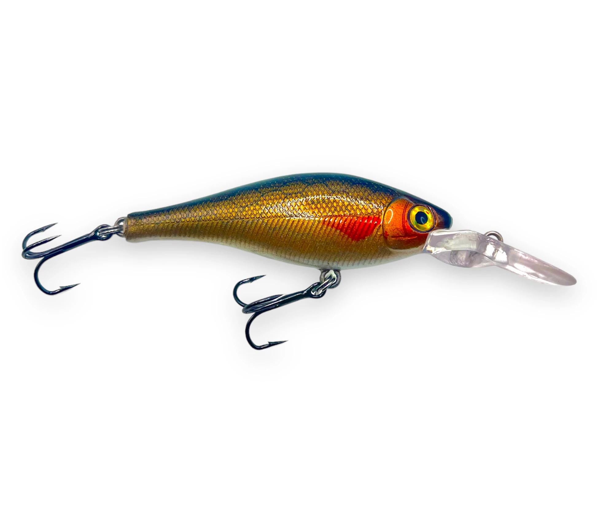 2.5" Deep Diver - Golden Shiner Side View